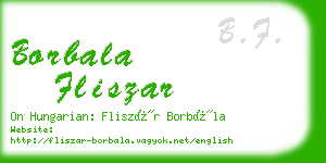 borbala fliszar business card